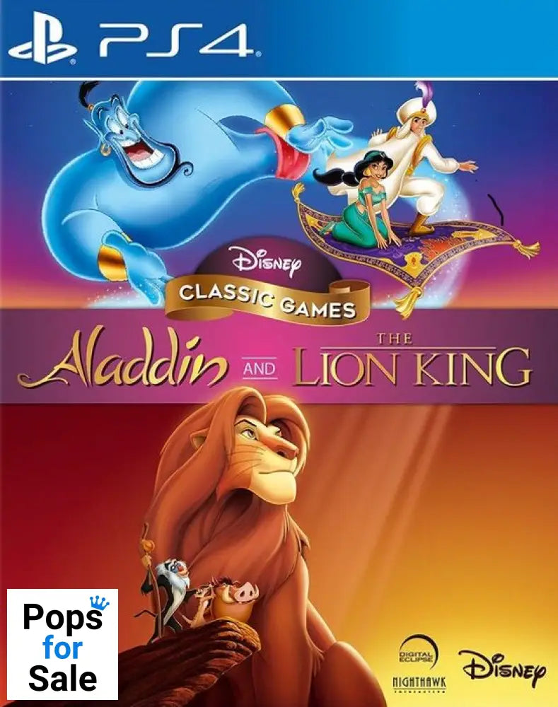 Disney Classic Games: Aladdin and The Lion King for Playstation 4 (PS4) - [DAMAGED INLAY]