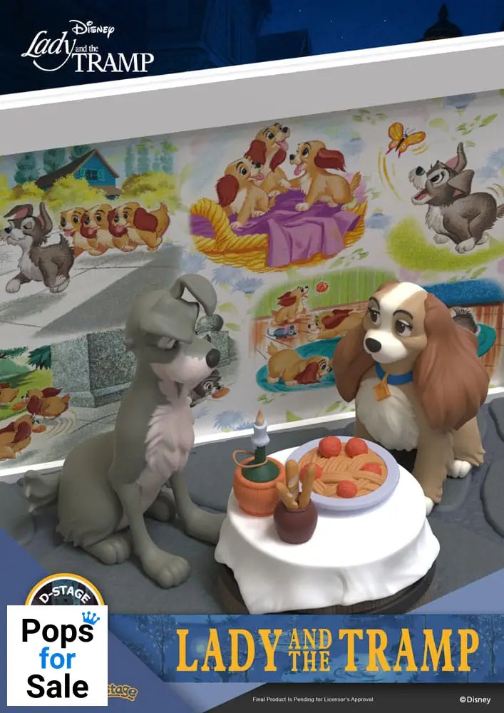 Disney D-Stage PVC Statue Lady and the Tramp 12 cm Statues