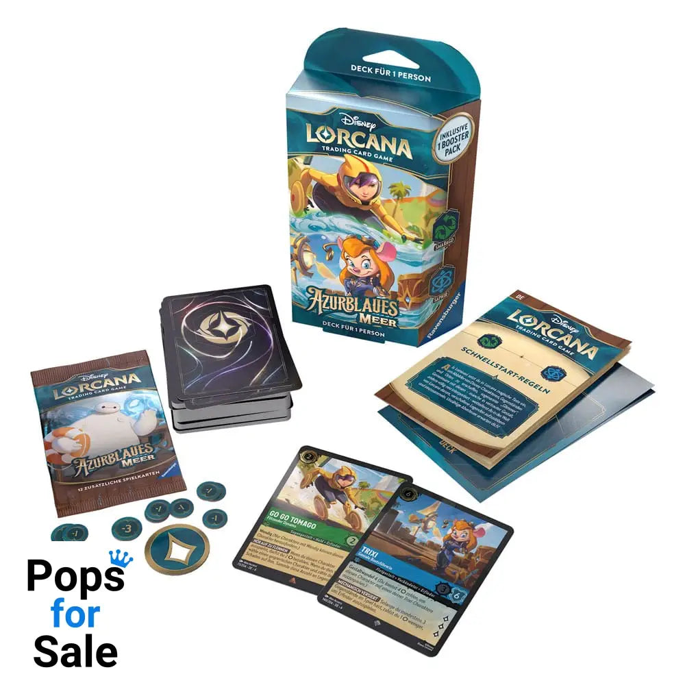 Disney Lorcana TCG Azurblaues Meer Starter Decks Display (8) *German Edition*