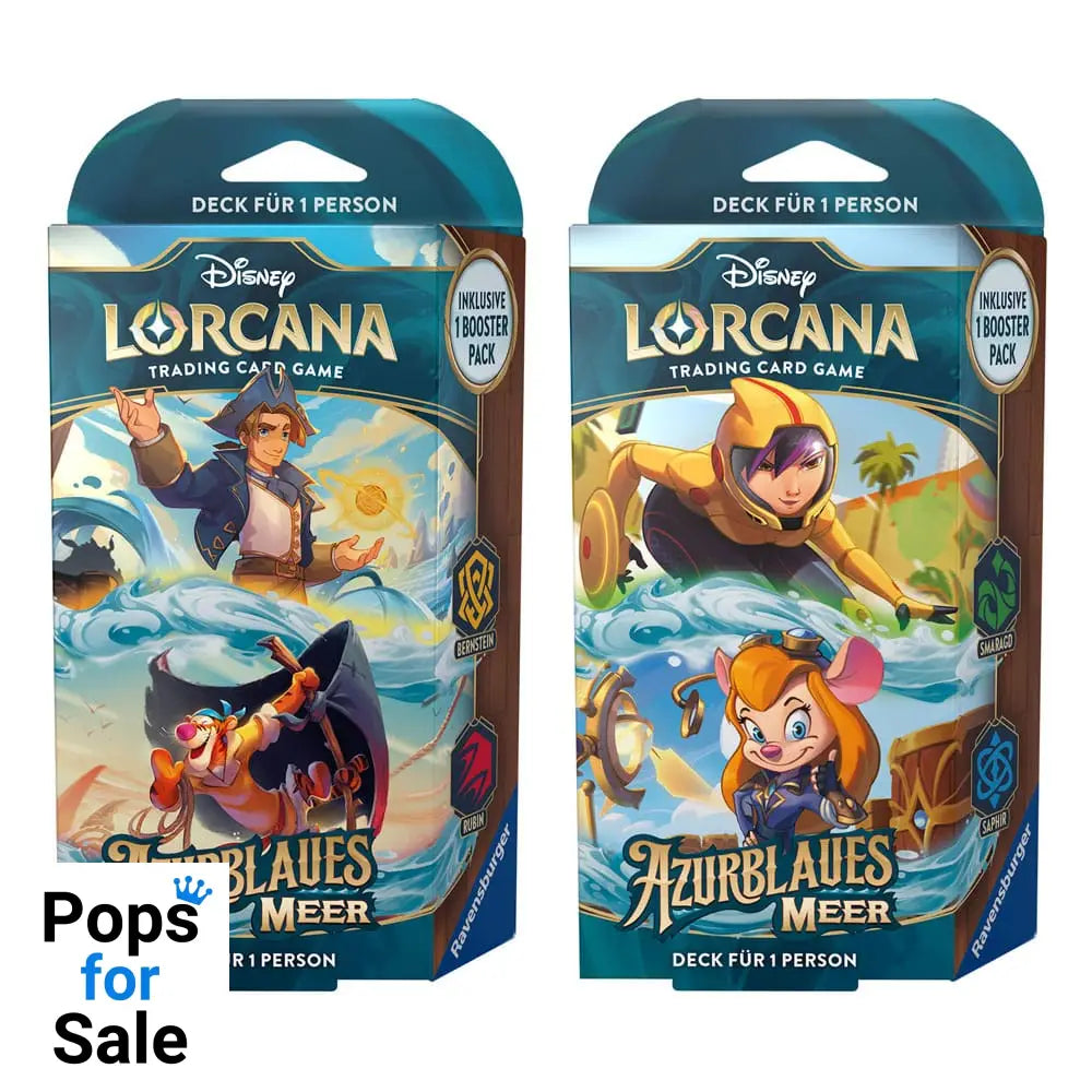 Disney Lorcana TCG Azurblaues Meer Starter Decks Display (8) *German Edition*