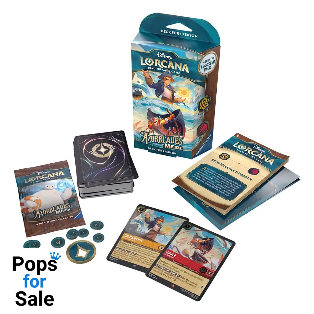 Disney Lorcana TCG Azurblaues Meer Starter Decks Display (8) *German Edition*