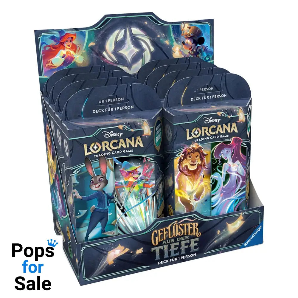 Disney Lorcana TCG Geflüster aus der Tiefe Starter Decks Display (8) *German Edition*