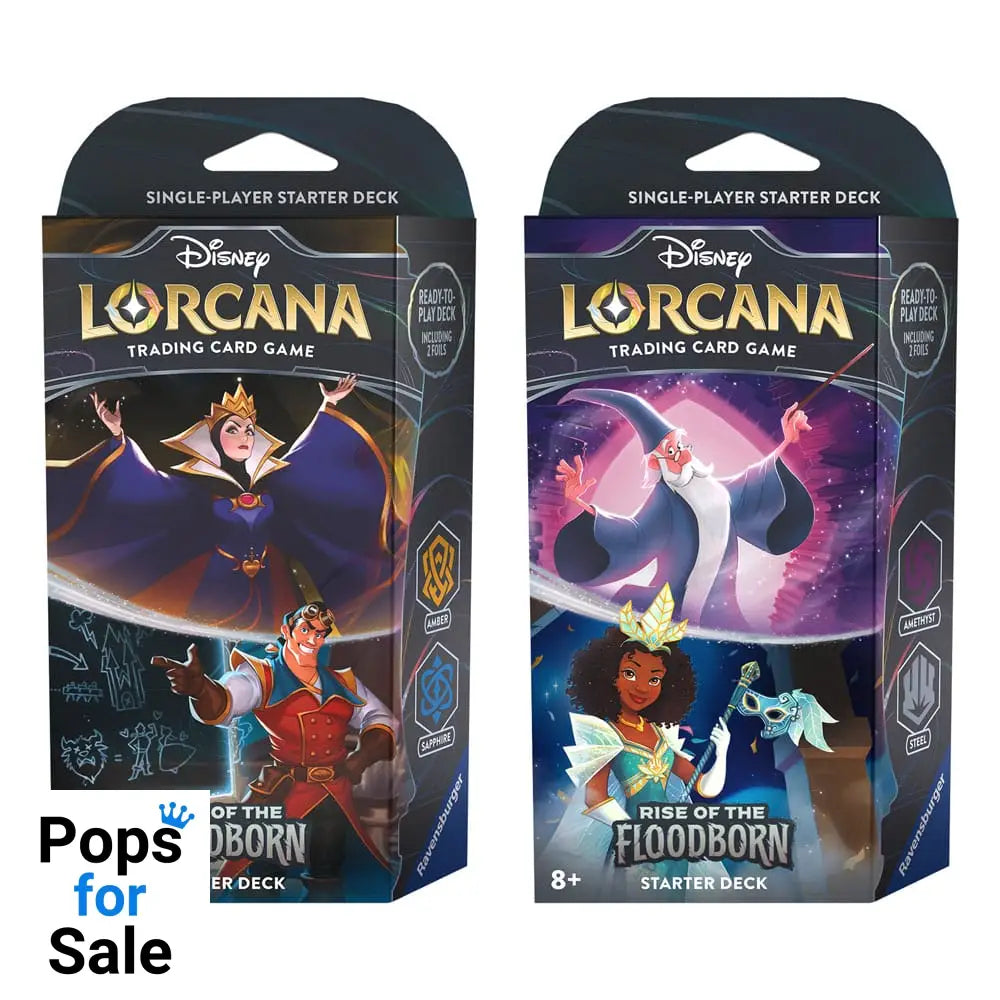 Disney Lorcana TCG Rise of the Floodborn Starter Decks Display (8) *English Edition*