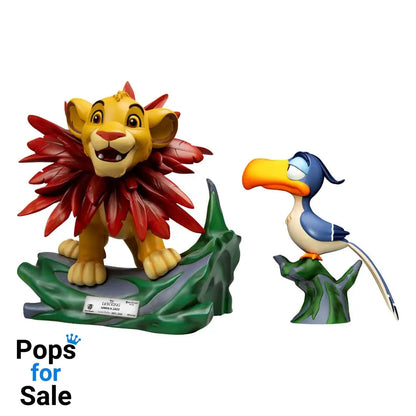 Disney Master Craft Statues 2-Pack The Lion King Little Simba & Zazu 31 cm Statues