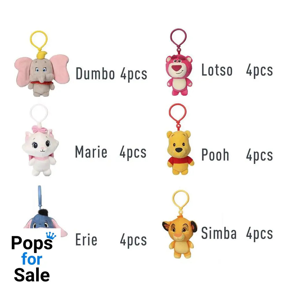 Disney Plush Keychains 12 cm Assortment (24)
