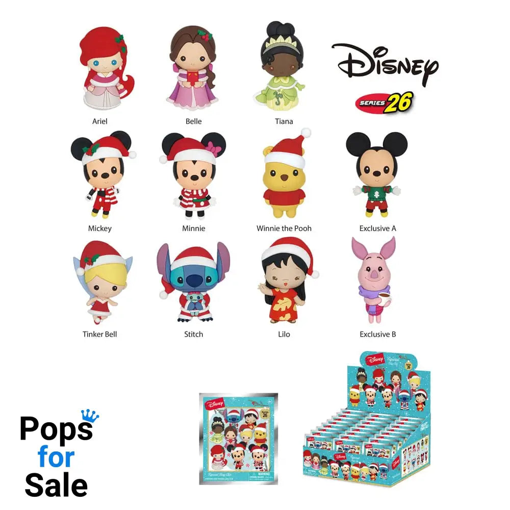Disney PVC Bag Clips Disney Christmas Series 26 Display (24)
