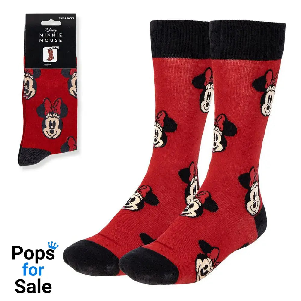 Disney Socks Minnie Face Red 36-43