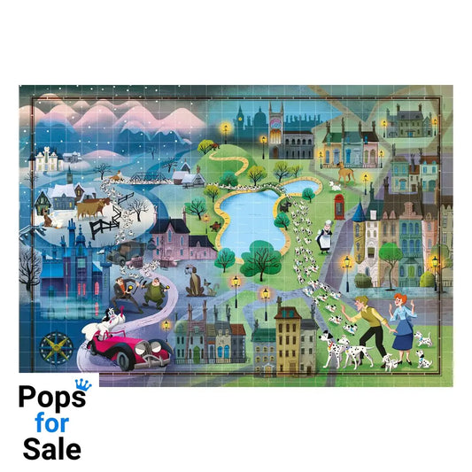 Disney Story Maps Jigsaw Puzzle 101 Dalmations (1000 pieces)