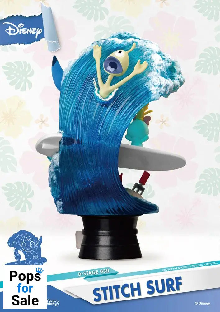 Disney Summer Series D-Stage PVC Diorama Stitch Surf 15 cm
