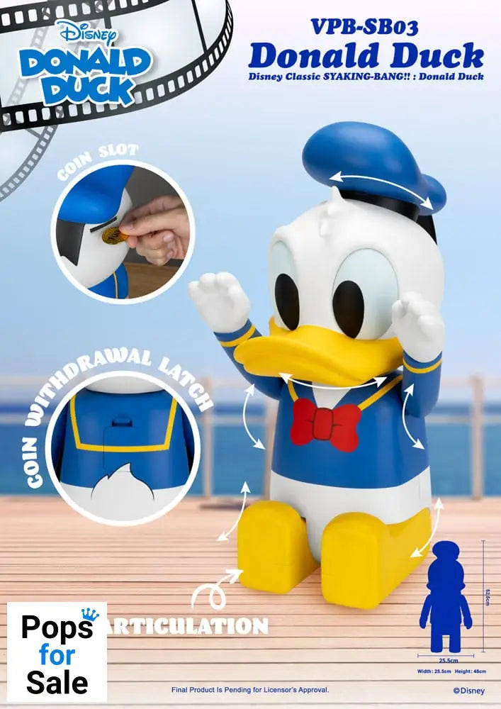 Disney Syaing Bang Vinyl Bank Mickey and Friends Donald Duck 53 cm