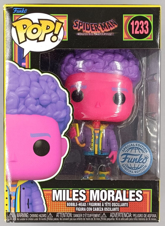 1233 Miles Morales (Blacklight) -  Marvel Spider-Man Across The Spider-Verse Funko POP - Box Damaged