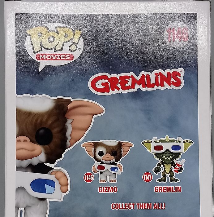 1146 Gizmo (w/ 3D Glasses) - Flocked - Gremlins Funko POP - Box Damaged