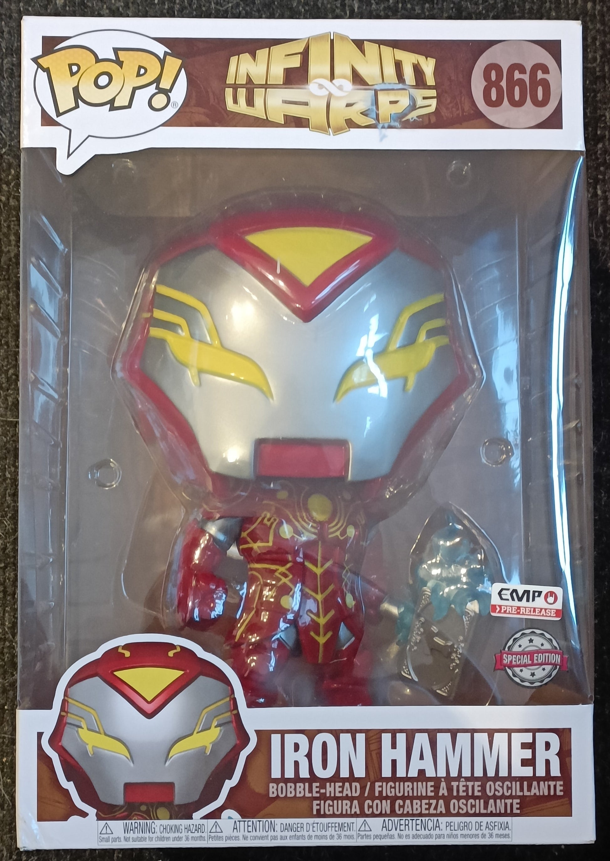 #866 Iron Hammer - 10 Inch Marvel Infinity Warps Box Damaged Funko POP