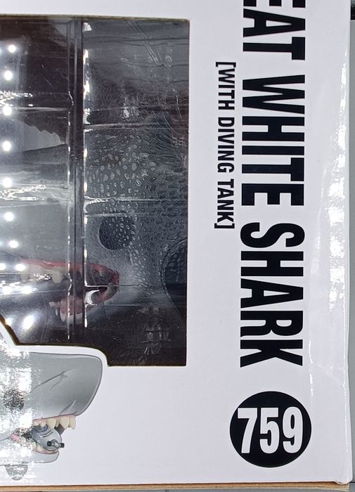 #759 Great White Shark (with Diving Tank) 6 Inch JAWS Box Damaged Funko POP