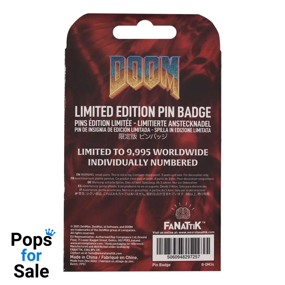 Doom Pin Badge Floppy Disk Limited Edition