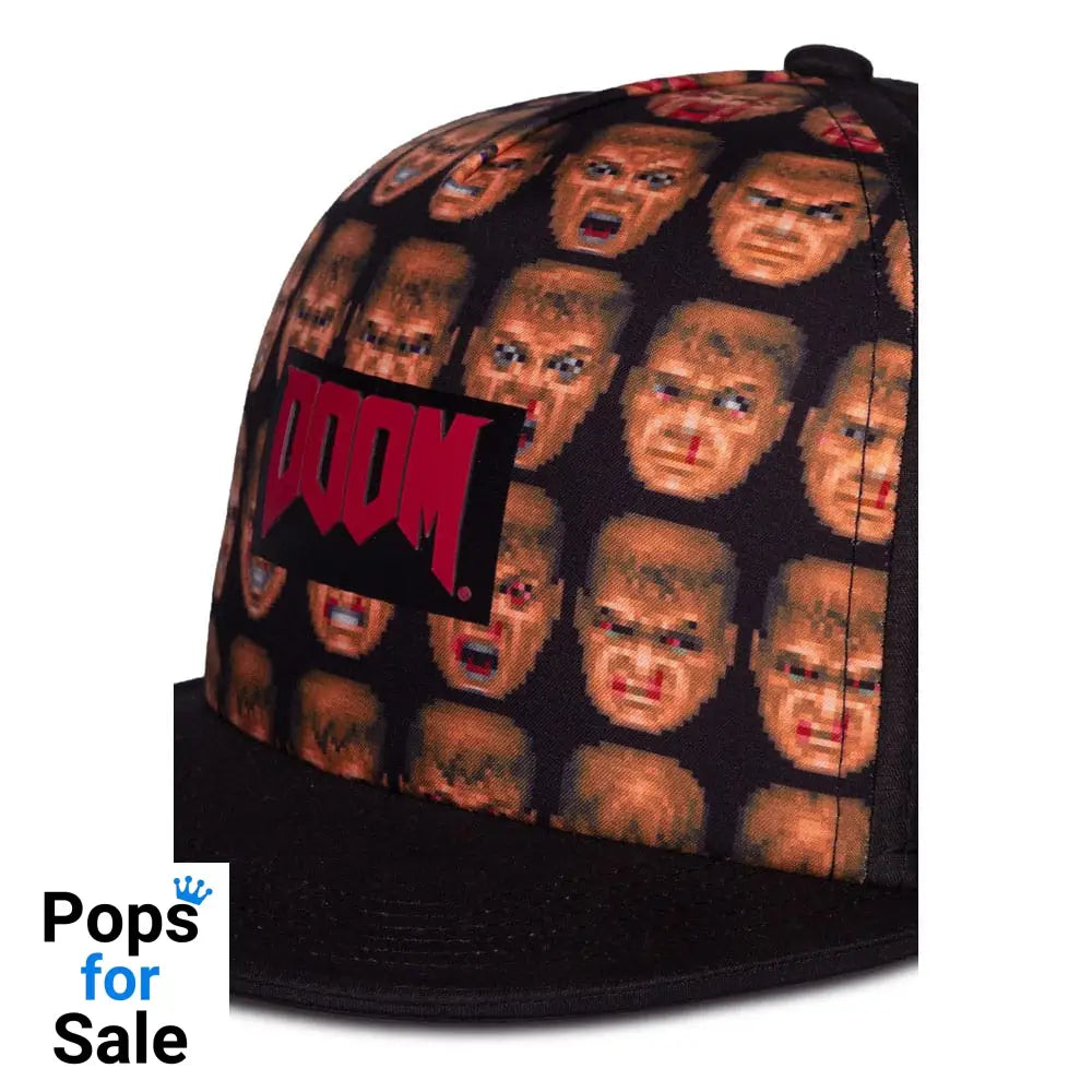 Doom Snapback Doom Faces Background