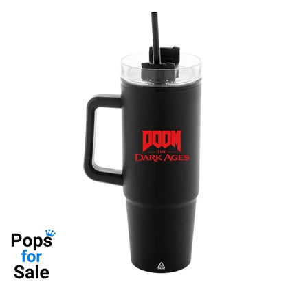 Doom The Dark Ages Insulated Mug with Straw Shield 1180 ml Cups & Mugs