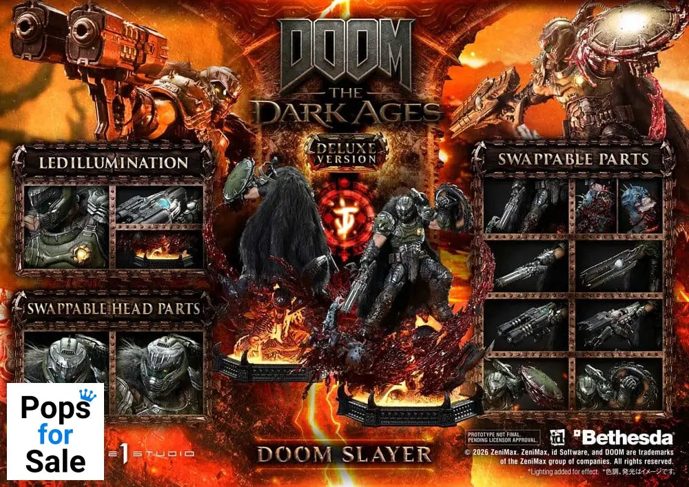 DOOM: The Dark Ages Ultimate Premium Masterline Series Statue 1/4 DOOM Slayer Deluxe Version 77 cm