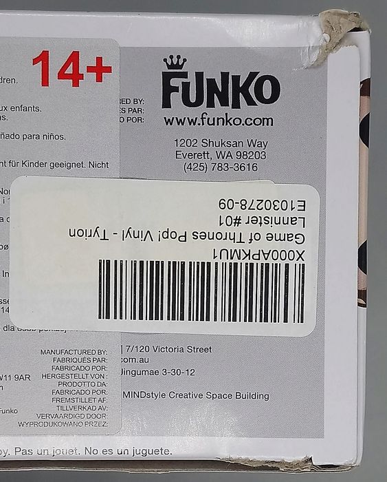 01 Tyrion Lannister - Game of Thrones - Funko POP - Box Damaged