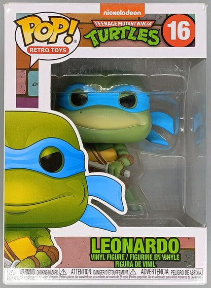 #16 Leonardo (Retro) Teenage Mutant Ninja Turtles Box Damaged Funko POP