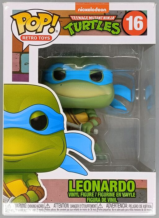 #16 Leonardo (Retro) Teenage Mutant Ninja Turtles Box Damaged Funko POP