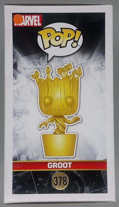 #378 Groot (Gold) - Chrome - Marvel Studios 10 Years Box Damaged Funko POP