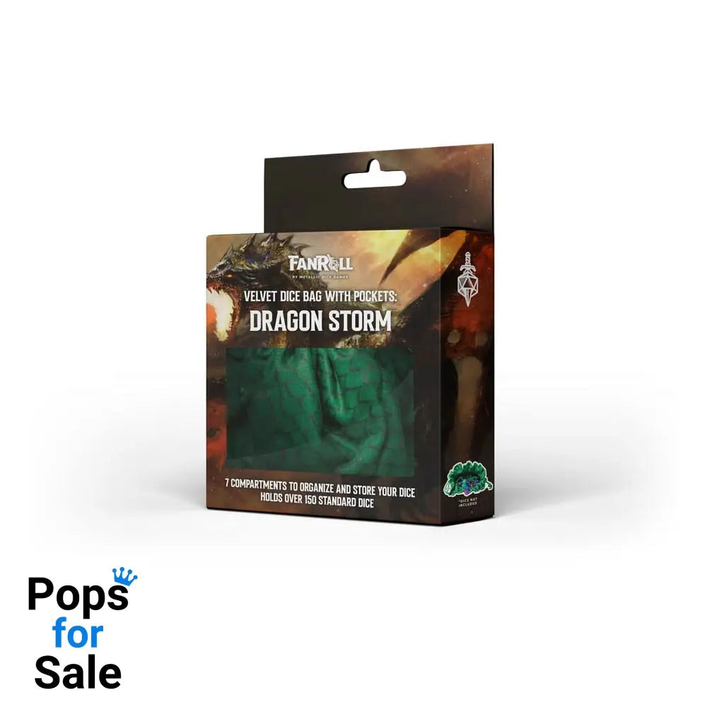 Dragon Storm Dice bag with compartments Green Dragon Scales