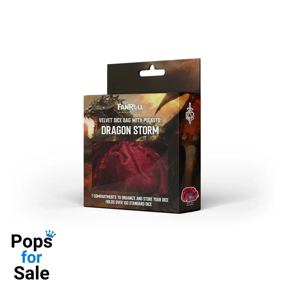 Dragon Storm Dice bag with compartments Red Dragon Scales