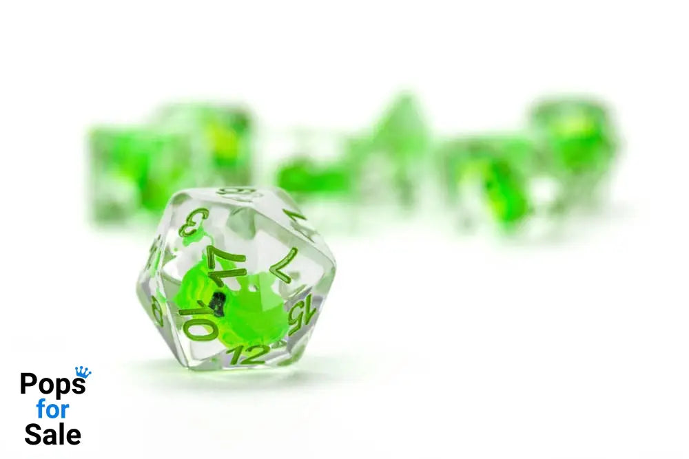 Dragon Storm Inclusion Dice Set Green Dragon (7)