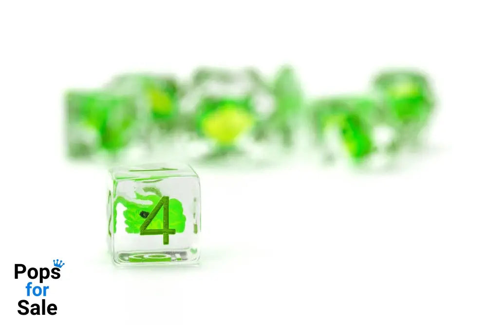 Dragon Storm Inclusion Dice Set Green Dragon (7)