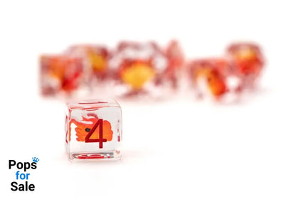 Dragon Storm Inclusion Dice Set Red Dragon (7) Dice