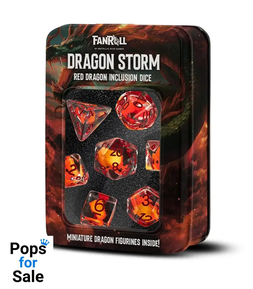 Dragon Storm Inclusion Dice Set Red Dragon (7)