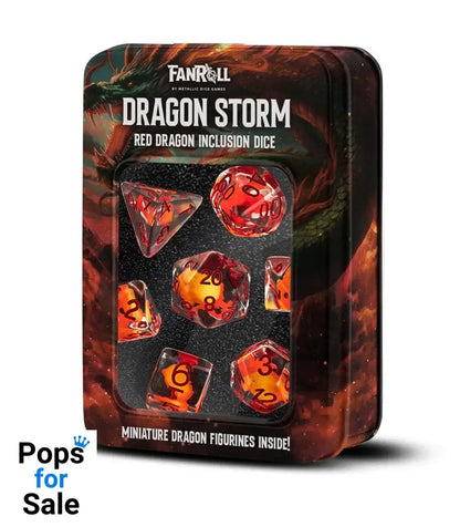 Dragon Storm Inclusion Dice Set Red Dragon (7)