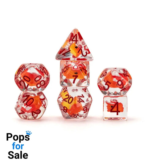 Dragon Storm Inclusion Dice Set Red Dragon (7)