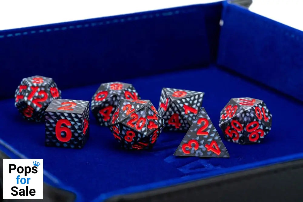 Dragon Storm Sharp Edge Silicone Dice Set Black Dragon Scales (7)
