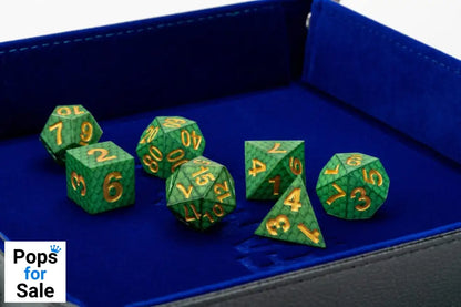 Dragon Storm Sharp Edge Silicone Dice Set Green Dragon Scales (7)
