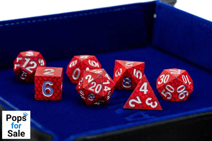Dragon Storm Sharp Edge Silicone Dice Set Red Dragon Scales (7)