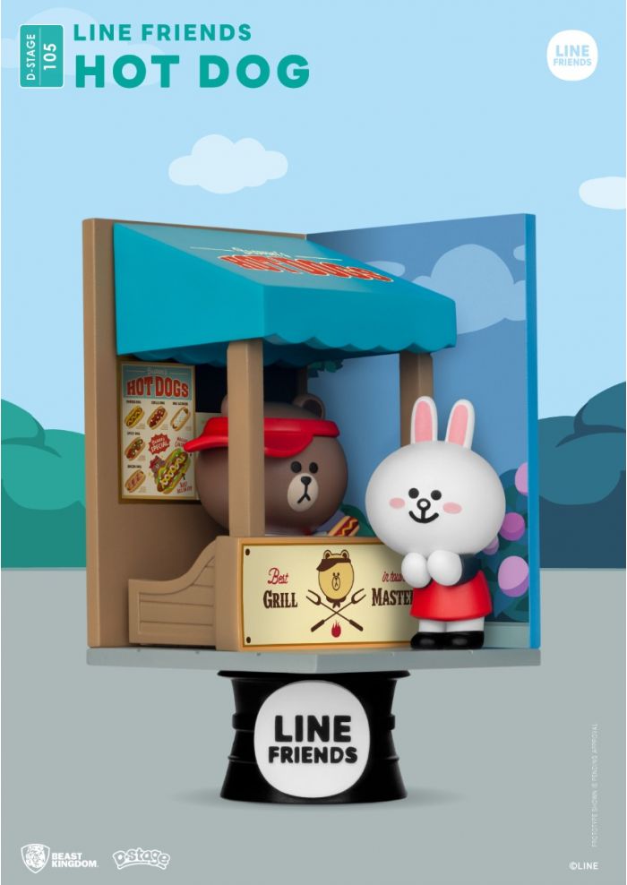 Figure (DS-105) Hot Dog Close Box - Line Friends Figure