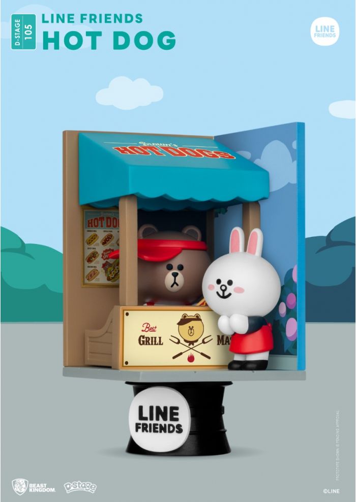 Figure (DS-105) Hot Dog Close Box - Line Friends Figure