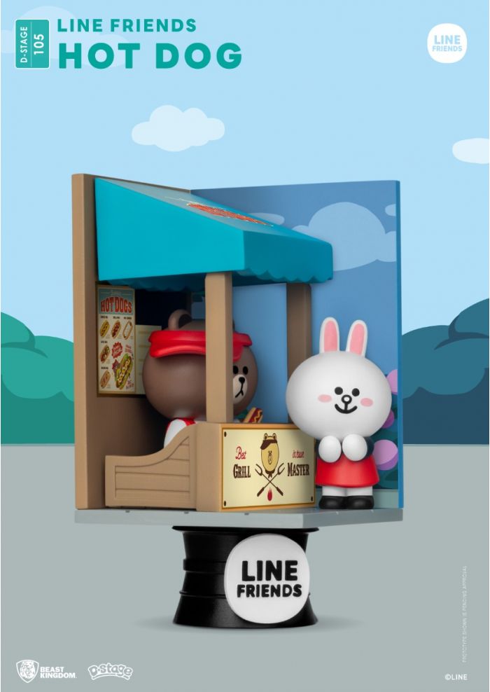 Figure (DS-105) Hot Dog Close Box - Line Friends Figure