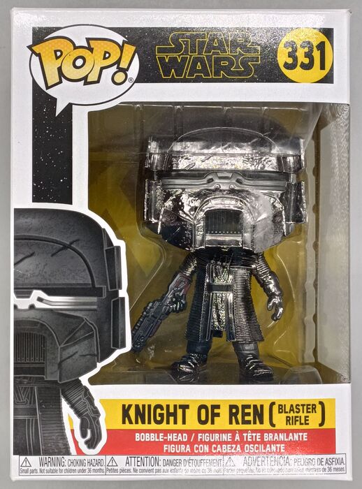 #331 Knight of Ren (Blaster Rifle Hematite) Chrome Star Wars Box Damaged Funko POP
