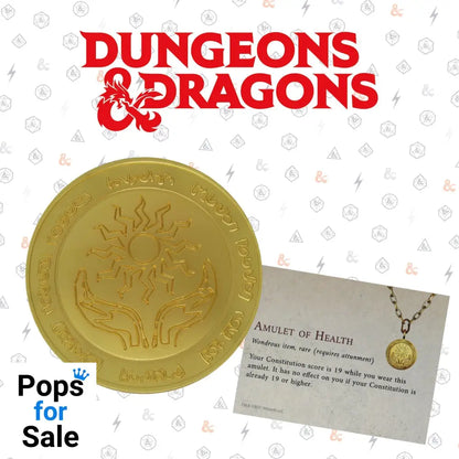 Dungeons & Dragons 24k Gold Plated Amulet of Health Medallion Medallion