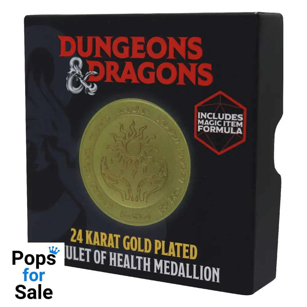Dungeons & Dragons 24k Gold Plated Amulet of Health Medallion Medallion