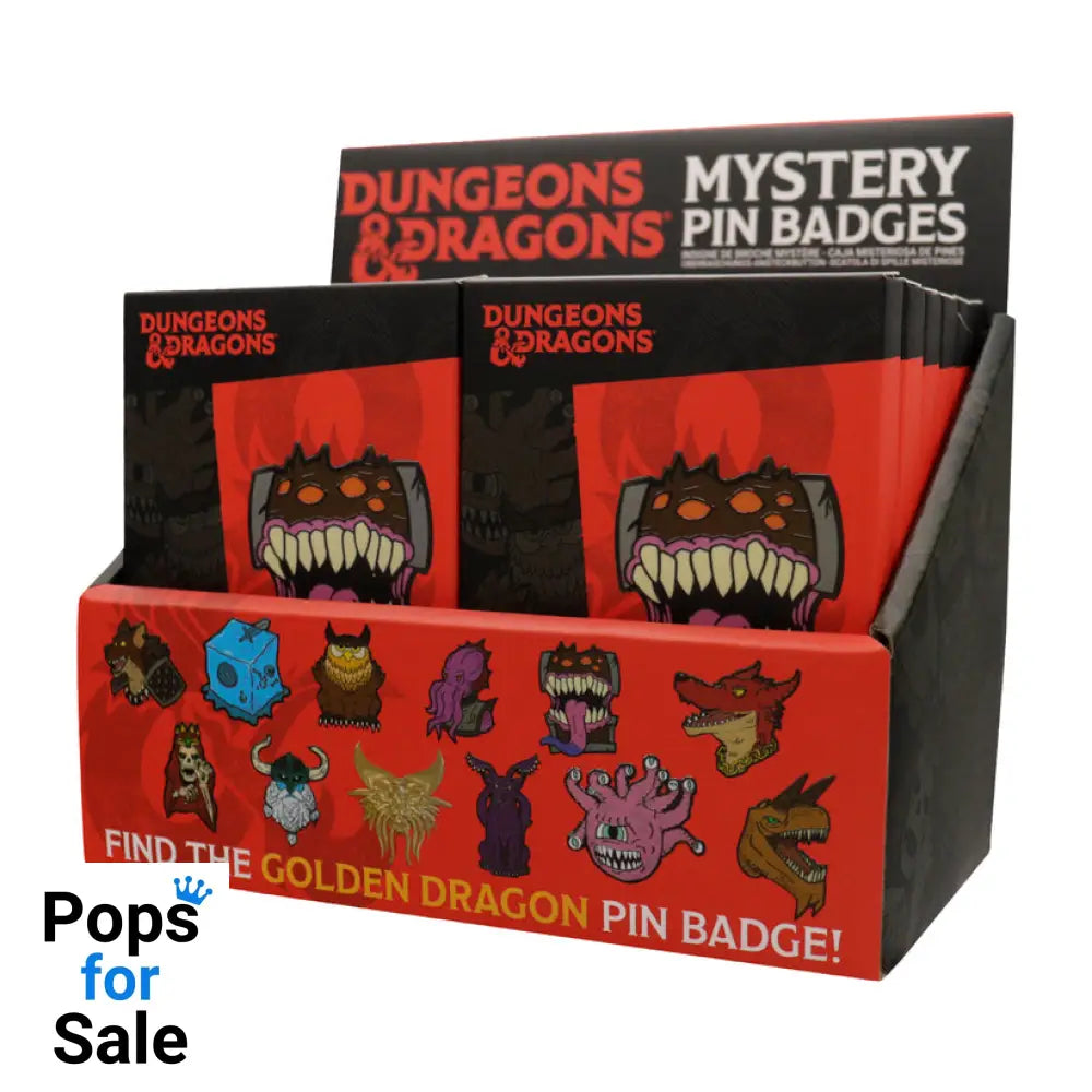 Dungeons & Dragons 50th Anniversary Mystery Pin Badge CDU Containing 12 Blind Boxes Mystery Pins (CDU of 12 Pins)