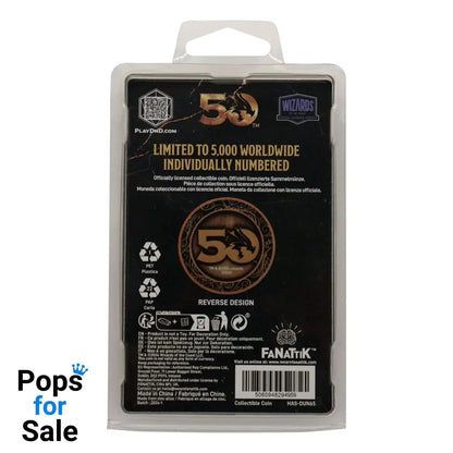 Dungeons & Dragons Collectable Coin 50th Anniversary Antique Gold Edition 4 cm