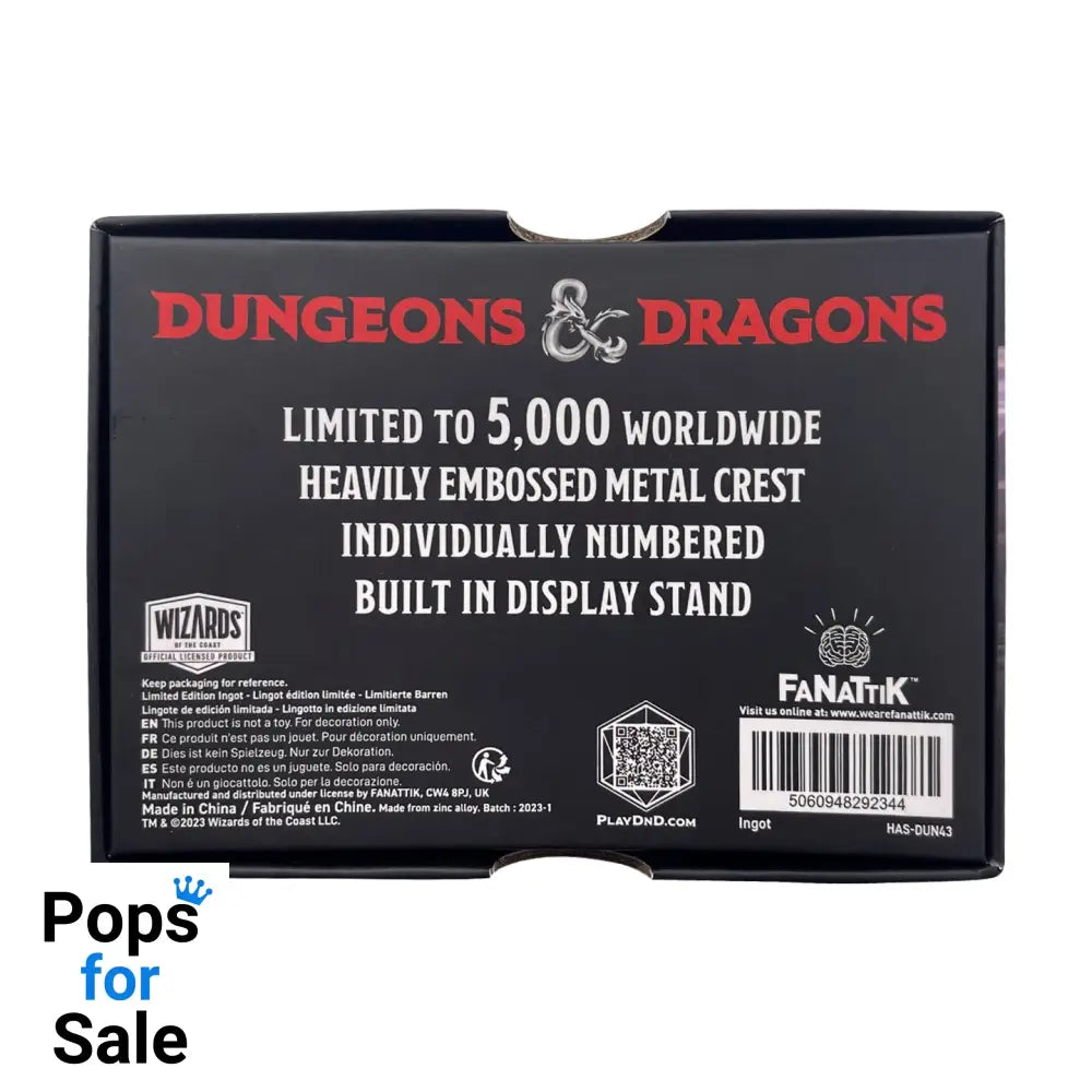 Dungeons & Dragons Limited Edition Mithral Hall Ingot Ingot