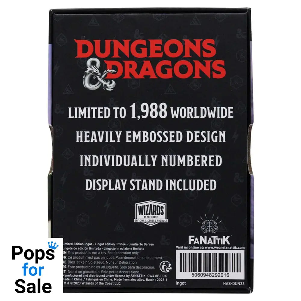 Dungeons & Dragons Metal Card 35th Anniversary Legend of Drizzt Limited Edition