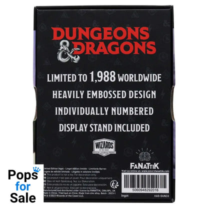 Dungeons & Dragons Metal Card 35th Anniversary Legend of Drizzt Limited Edition