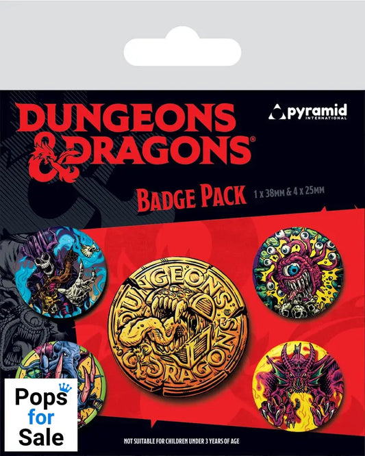 Dungeons & Dragons Pin-Back Buttons 5-Pack Beastly