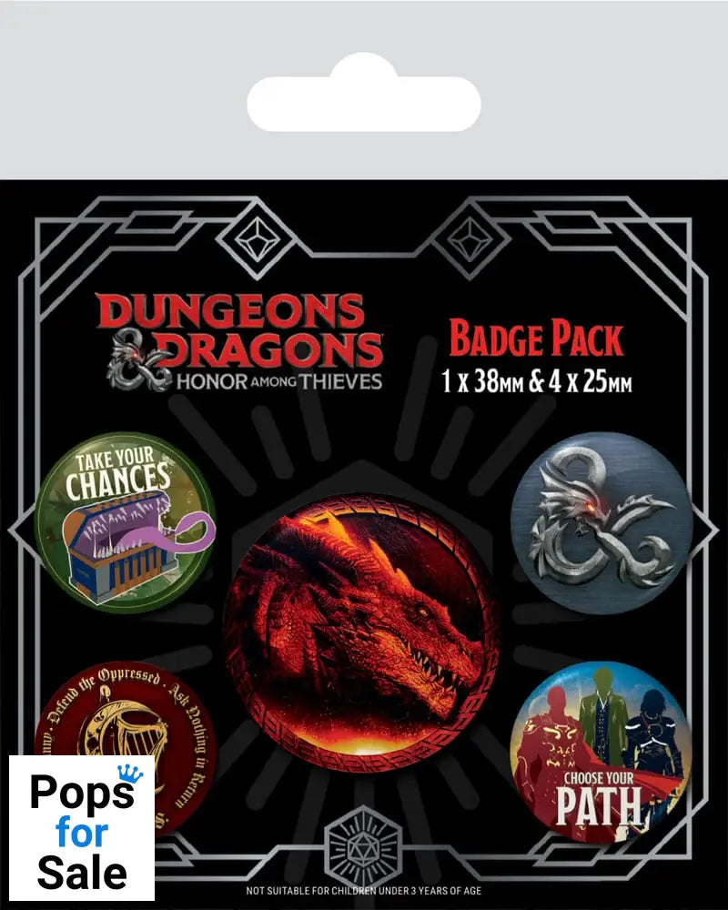 Dungeons & Dragons Pin-Back Buttons 5-Pack Movie